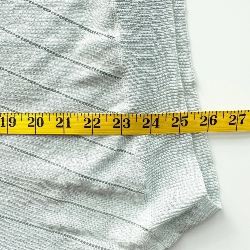 Wrap London Women's Lightweight Sweater Linen Grey Size 14 Open Back